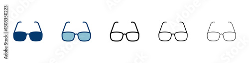 Glasses icon vector isolated on white background. Stylish Eyeglasses. Glasses vector. Optical concept