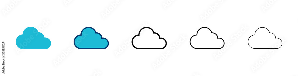 Cloud icon vector isolated on white background. cloud computing icon Cloud icon vector isolated on white background. cloud computing icon