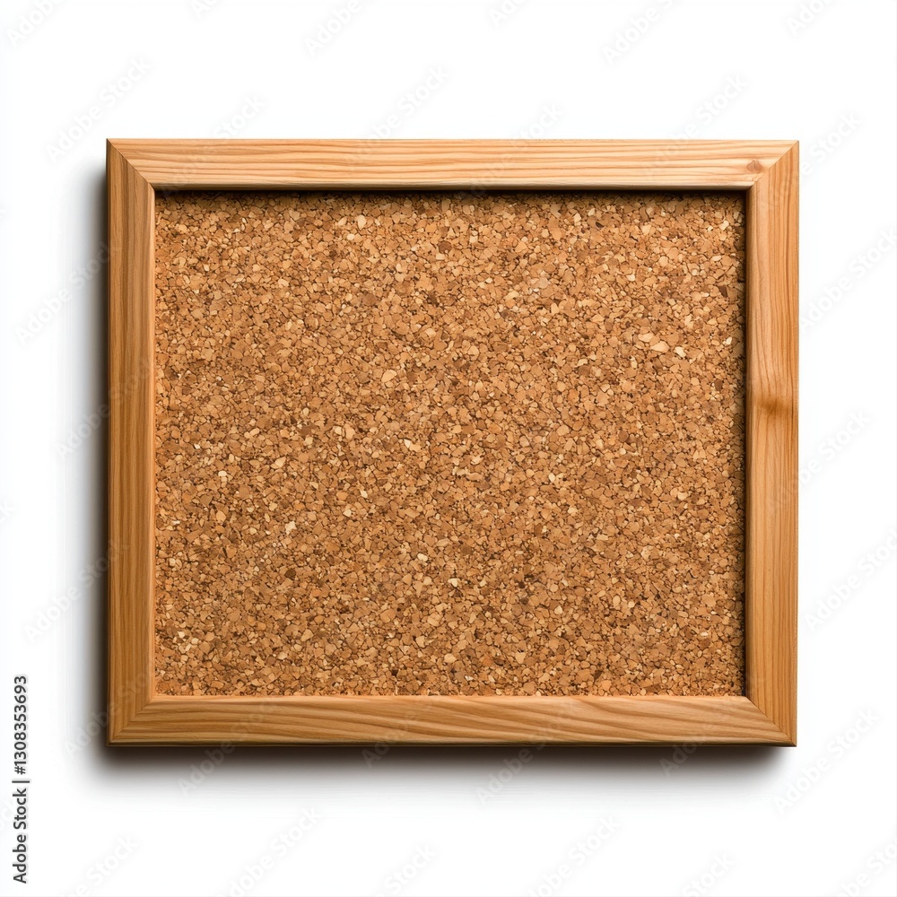 Fototapeta premium Classic cork board displaying various colorful notes and pictures illustrating its practical use in everyday life