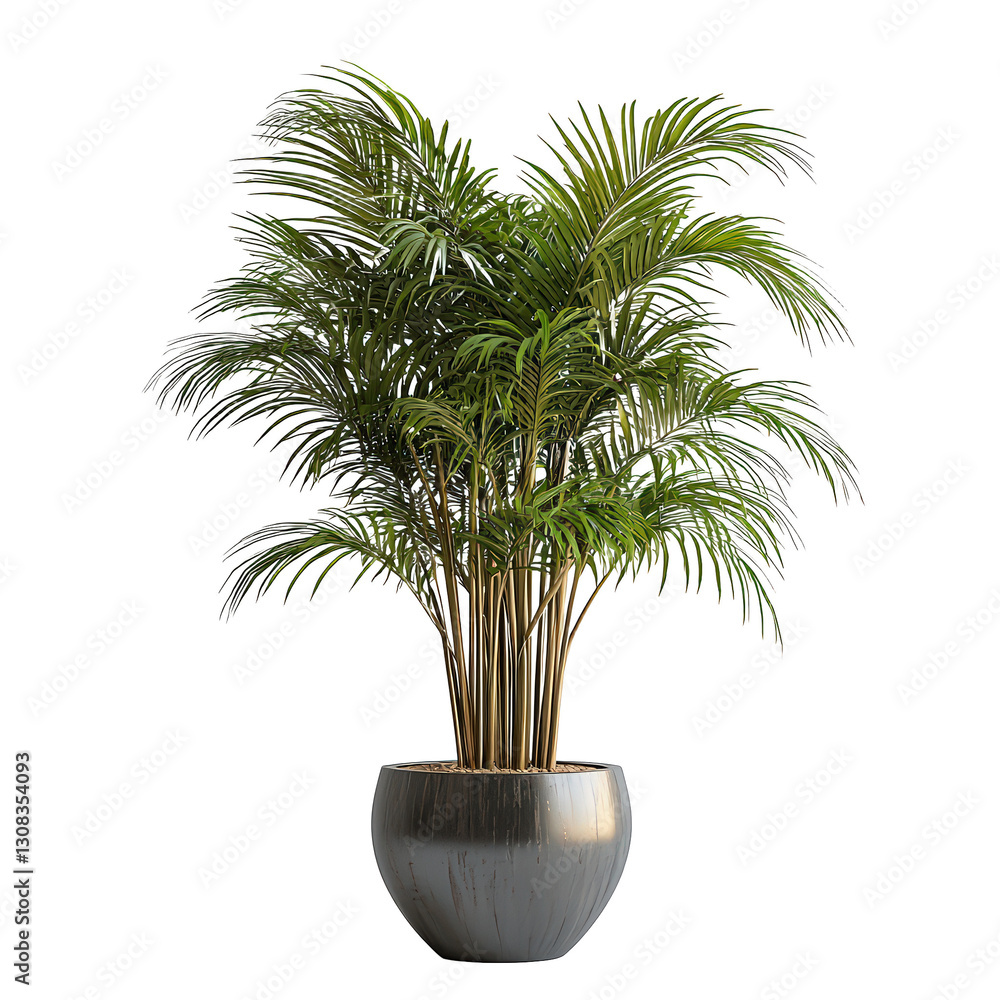 Obraz premium Golden Cane Palm isolated on transparent background, png
