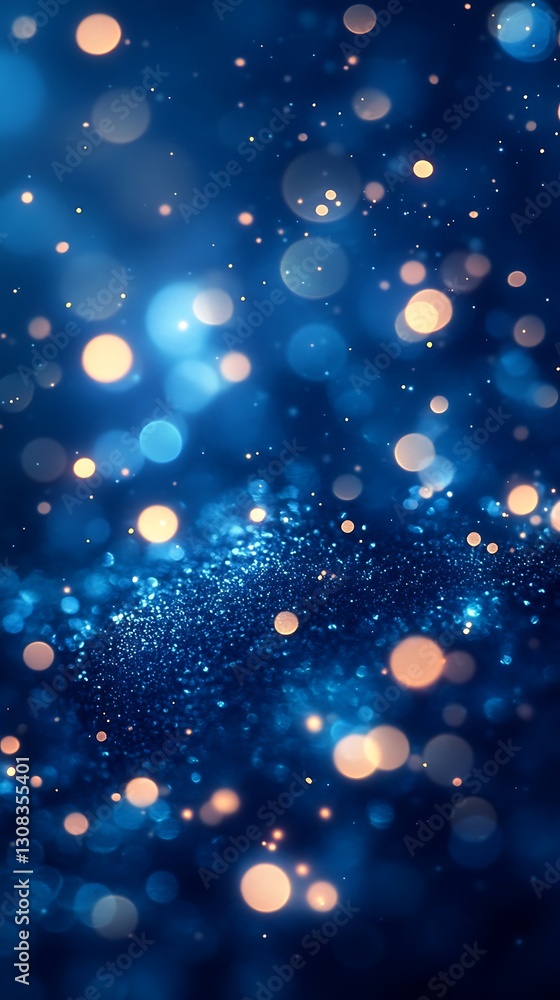 Abstract blue glitter bokeh background. Abstract blue glitter bokeh background.
