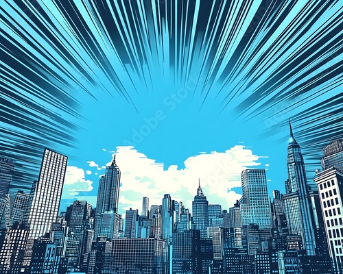 Cityscape Speed Lines