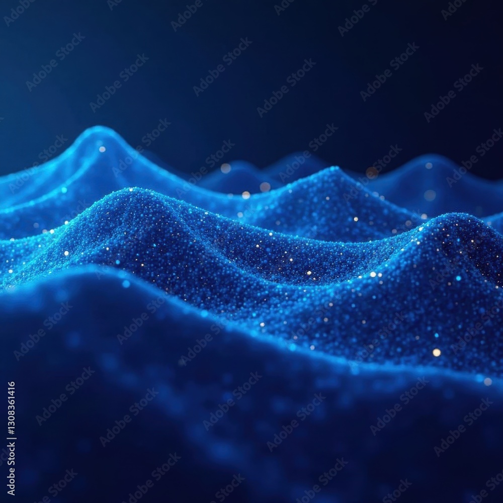 Abstract blue tech lines forming mountain range , data, shape Abstract blue tech lines forming mountain range , data, shape