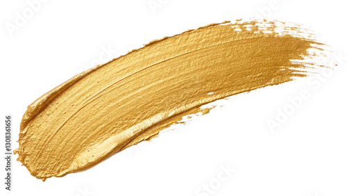 Fototapeta Naklejka Na Ścianę i Meble -  abstract gold paint texture stroke on white
