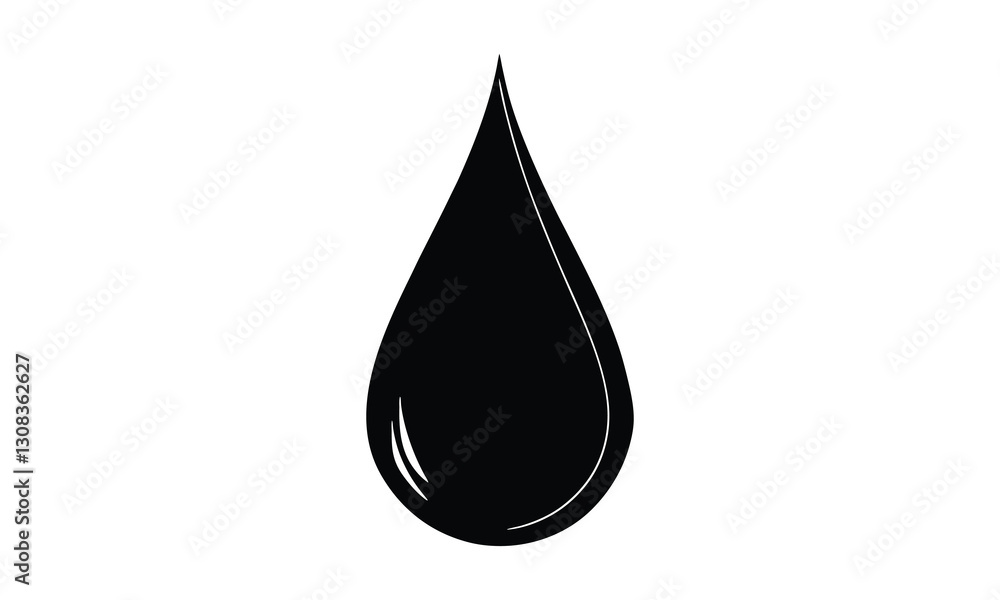 Drop Liquid Water Oil Fluid Essence Symbol. Drop Liquid Water Oil Fluid Essence Symbol.