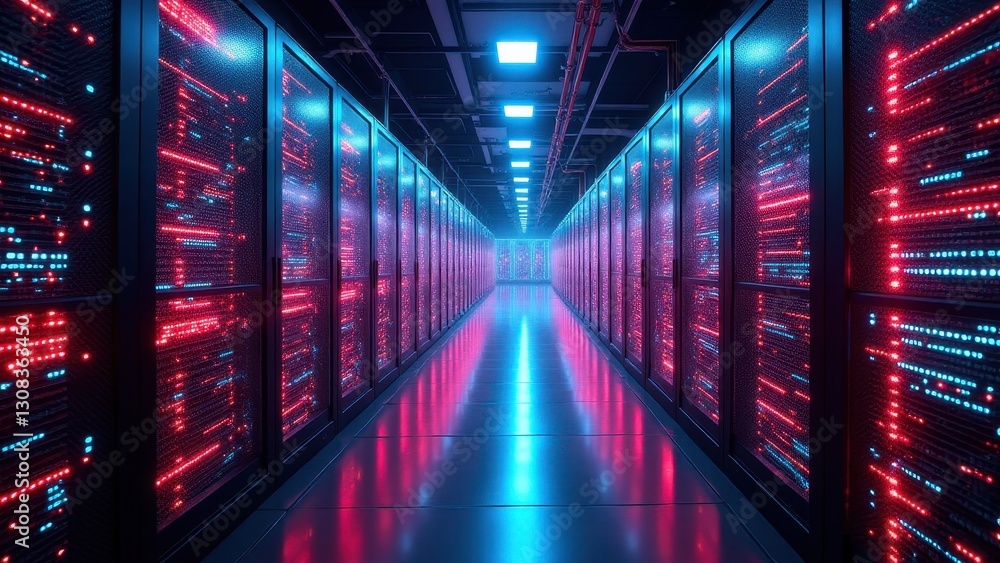Banking technology themes, Interior of a vibrant high-tech financial data center showing global transactions pulsating in colorful fiber-optic path Banking technology themes, Interior of a vibrant high-tech financial data center showing global transactions pulsating in colorful fiber-optic path