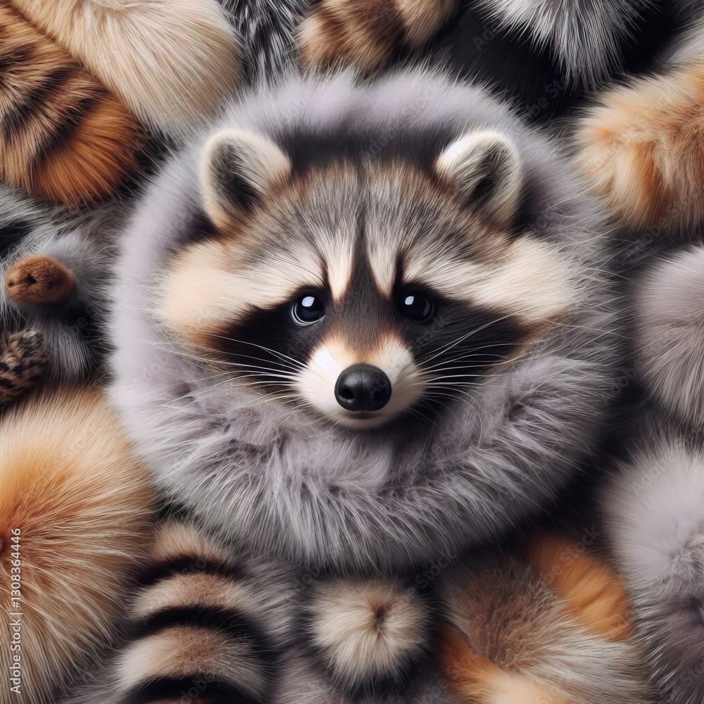 Raccoon Fur Soft and warm fur from raccoons often used in trims Raccoon Fur Soft and warm fur from raccoons often used in trims