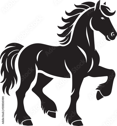 black horse vector illustration, horse silhouette vector, horse logo vector, horse silhouette vector isolated on white background