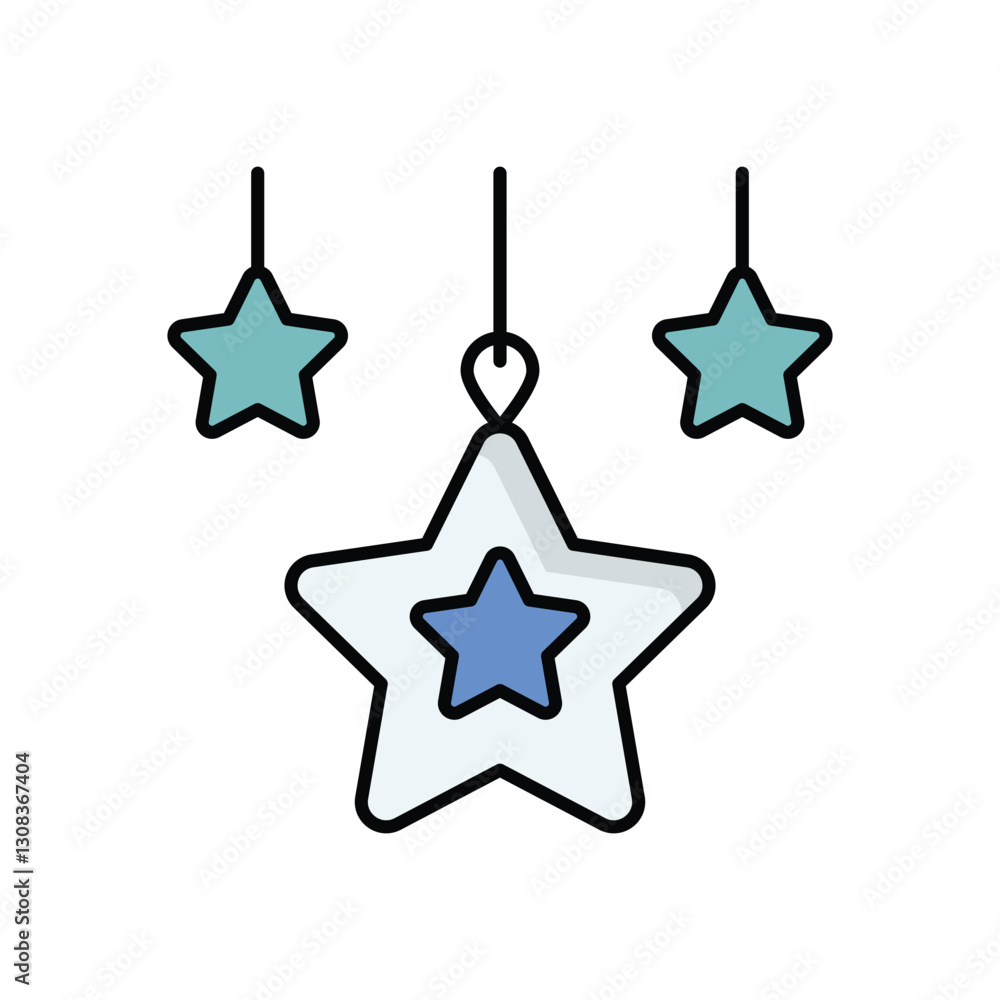 Christmas Star icon isolated on a white background. Vector illustration. Christmas Star icon isolated on a white background. Vector illustration.