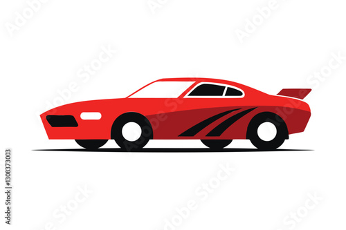Street racing vector illustration on white background