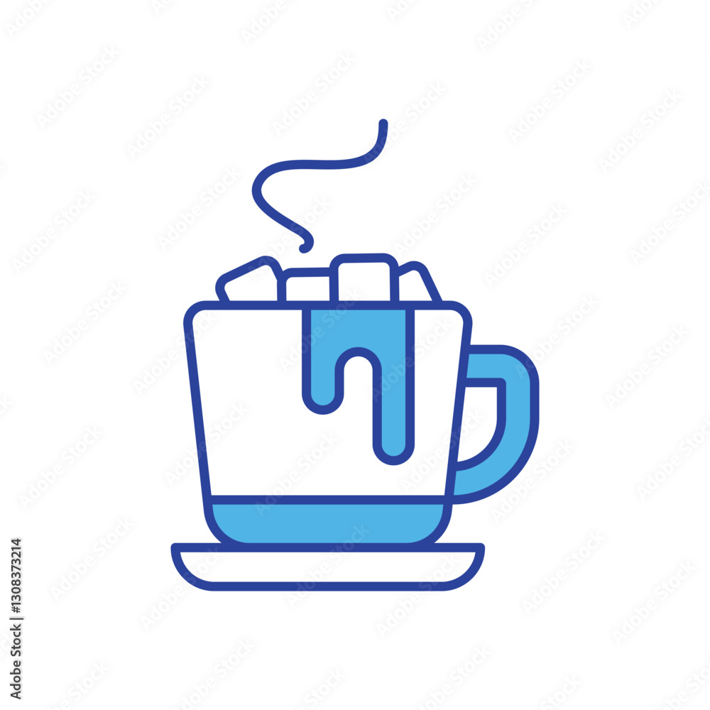 Hot Cocoa icon isolated on a white background. Vector illustration. Hot Cocoa icon isolated on a white background. Vector illustration.