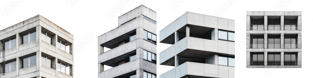 Striking geometric patterns contrasting materials and minimalist design elements create a visually captivating facade on this modern high rise office building in an urban setting Striking geometric patterns contrasting materials and minimalist design elements create a visually captivating facade on this modern high rise office building in an urban setting