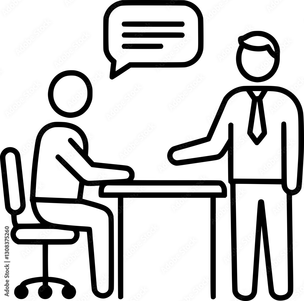 Two People Having a Conversation Icon - Communication and Dialogue Concept Two People Having a Conversation Icon - Communication and Dialogue Concept