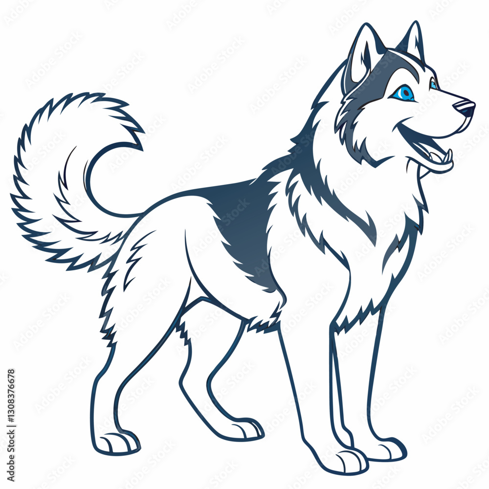 Siberian Husky Dog Vector Siberian Husky Dog Vector