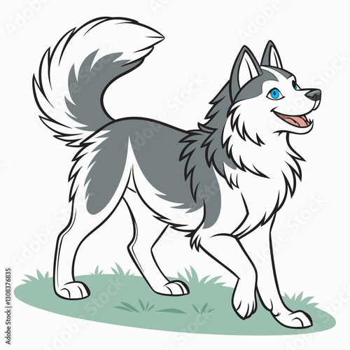 Siberian Husky Dog Vector