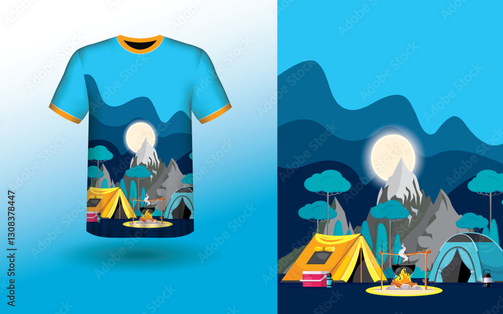 Obraz premium T-shirt Sport Design Template, T-shirt Mockup Abstract Grunge Sport Jersey Design For Cricket, Football Soccer, Racing, Sports, Running Soccer Jersey. Uniform Front View
