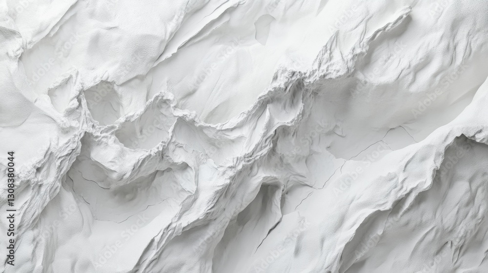 Obraz premium Abstract White Texture with Flowing Waves and Intricate Patterns