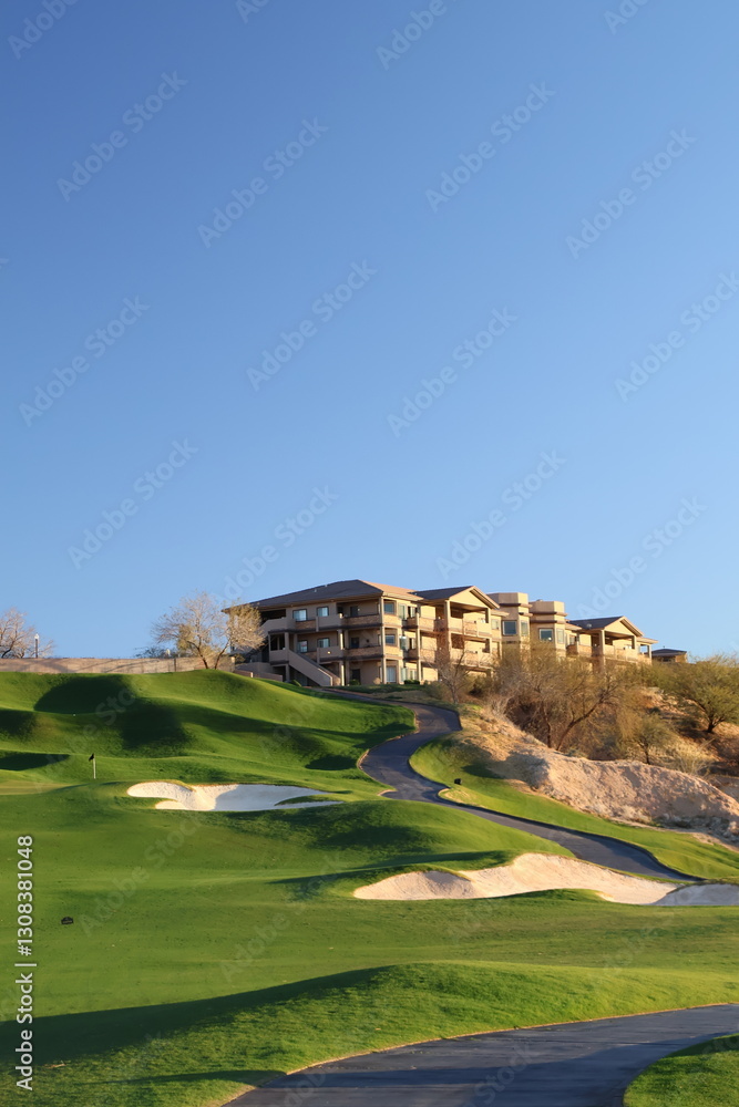 Apartments on the golf course Stock Photo | Adobe Stock