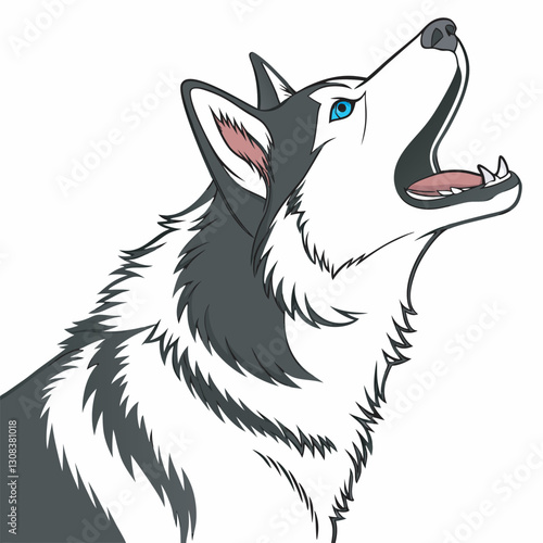 Siberian Husky Dog Vector