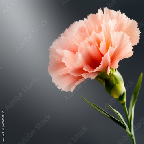 Soft Pink Carnation Flower in Elegant Composition for Floral Aesthetic and Nature Appreciation