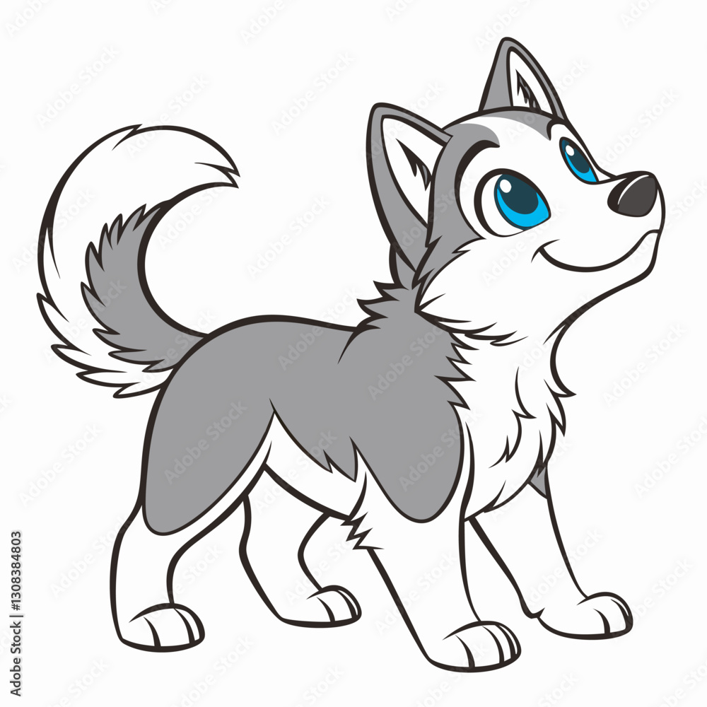 Obraz premium Siberian Husky Dog Vector