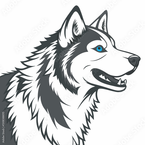 Siberian Husky Dog Vector