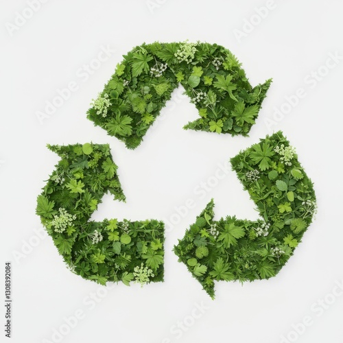 Leaf Texture Recycling Symbol