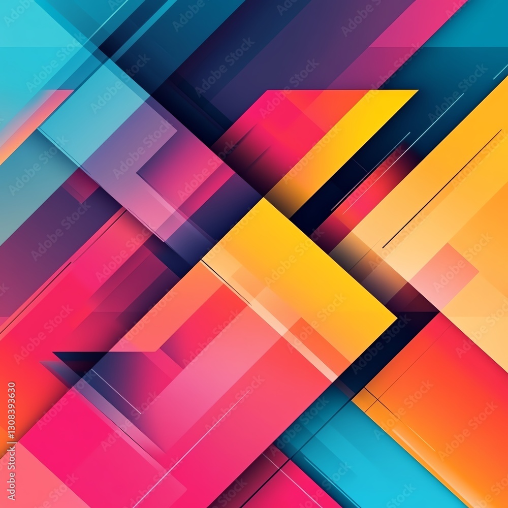 Geometric abstract background with intersecting lines, angular shapes, and a gradient of bold colors, creating a sharp, energetic composition Geometric abstract background with intersecting lines, angular shapes, and a gradient of bold colors, creating a sharp, energetic composition