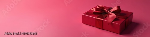 Elegant chocolate gift box with satin ribbon, isolated , packaging, treat