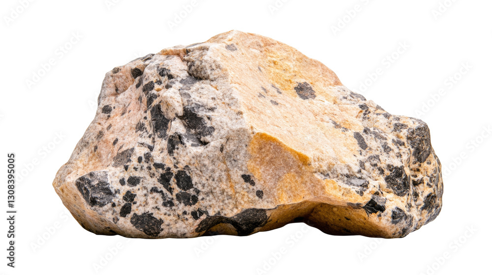Fototapeta premium A large rock with a gray and tan color