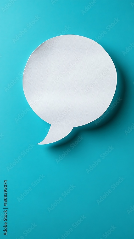 Blank white speech bubble on blue. Blank white speech bubble on blue.
