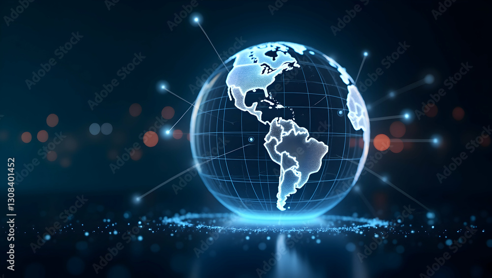 A holographic sphere showing interconnected systems and workflows to illustrate digital transformation in business operations concept as Holographic sphere displaying interconnected systems and workfl A holographic sphere showing interconnected systems and workflows to illustrate digital transformation in business operations concept as Holographic sphere displaying interconnected systems and workfl