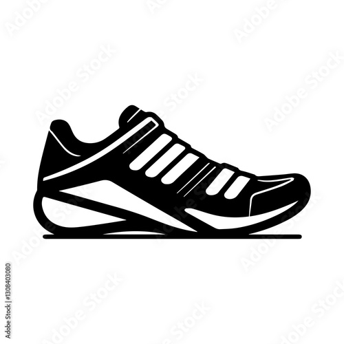 Simple Flat Cycling Shoes Vector Illustration & Logo Design