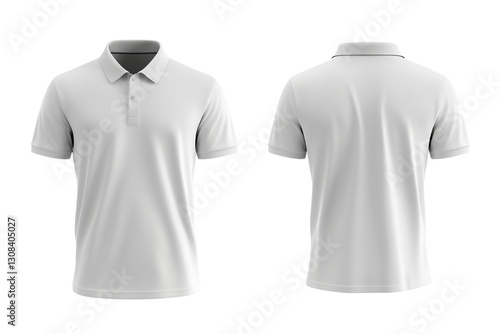 White Polo Shirt Mockup Front & Back View