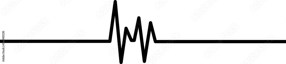 ECG Heartbeat Line Icon – Medical Pulse and Vital Signs Illustration ECG Heartbeat Line Icon – Medical Pulse and Vital Signs Illustration