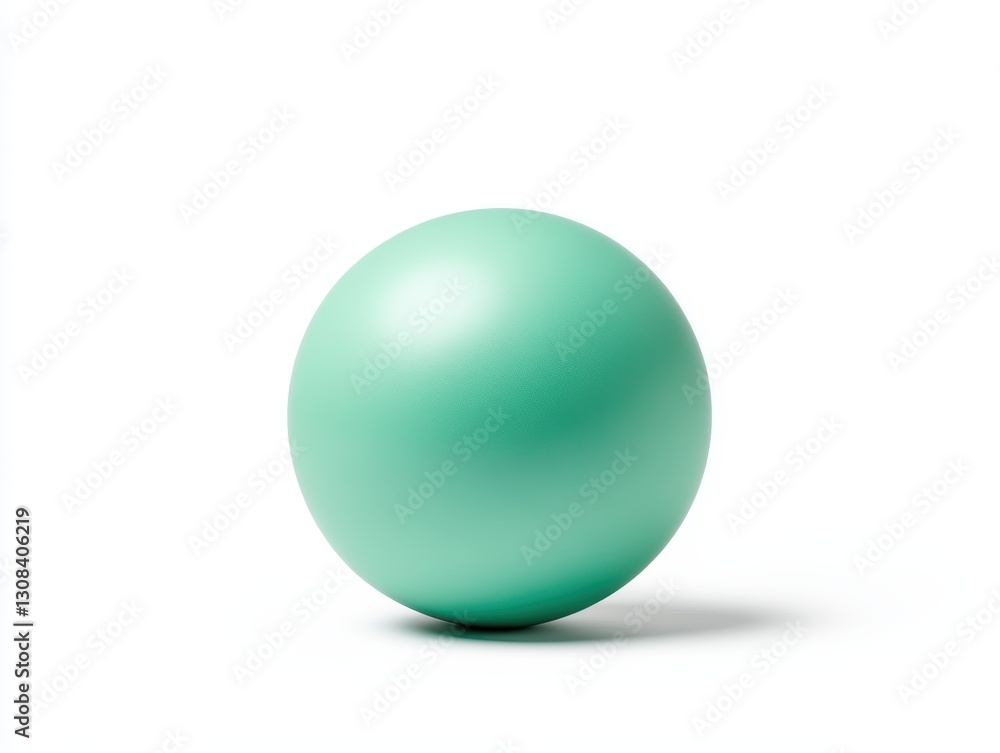 Mint green exercise ball, isolated. Mint green exercise ball, isolated.