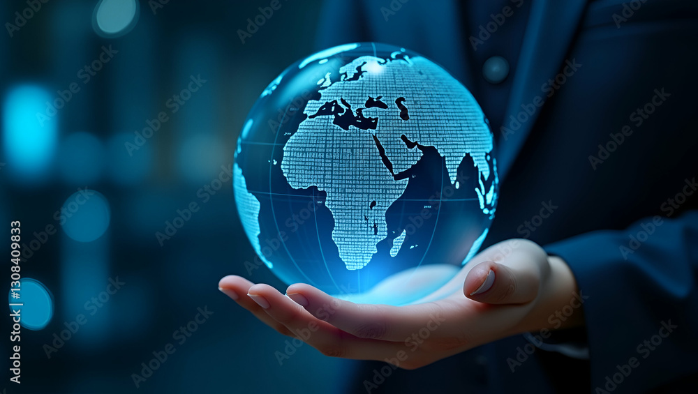 Explore Multilingual Platforms: A Holographic Globe Showcasing Language Options in a Digital Interface Concept for Localization - Perfect for Photo Stock with Space for Customization Explore Multilingual Platforms: A Holographic Globe Showcasing Language Options in a Digital Interface Concept for Localization - Perfect for Photo Stock with Space for Customization