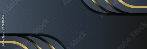 gold banner Abstract vector background board for text and message design modern. vector illustration
