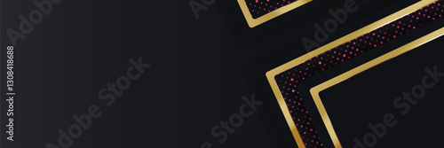 gold banner Abstract vector background board for text and message design modern. vector illustration