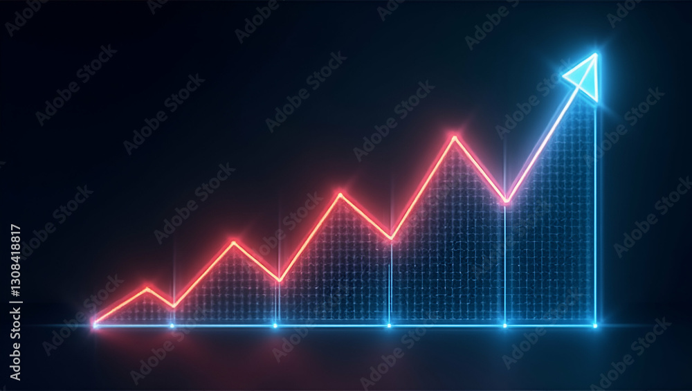 Glowing Risk Assessment Chart with Decreasing Red Zones in Business Analysis - Stock Photo Concept Glowing Risk Assessment Chart with Decreasing Red Zones in Business Analysis - Stock Photo Concept