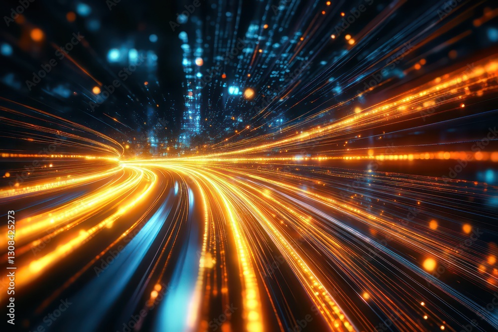A futuristic image of high-speed light streaks, representing data transmission in the digital world, with glowing lines moving through the scene. A futuristic image of high-speed light streaks, representing data transmission in the digital world, with glowing lines moving through the scene.
