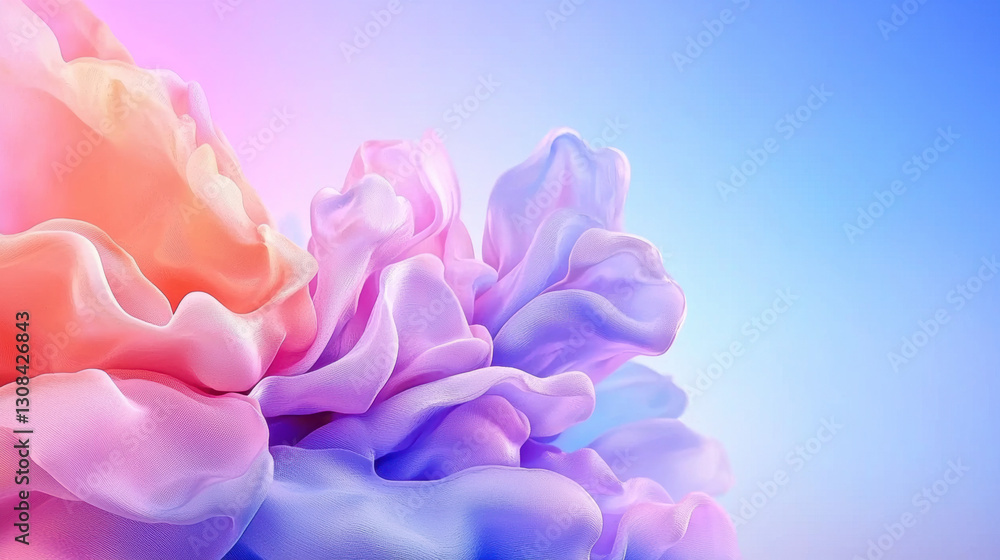 Naklejka premium Stunning pink and blue flower composition showcasing nature's palette in a beautiful and artistic photography style
