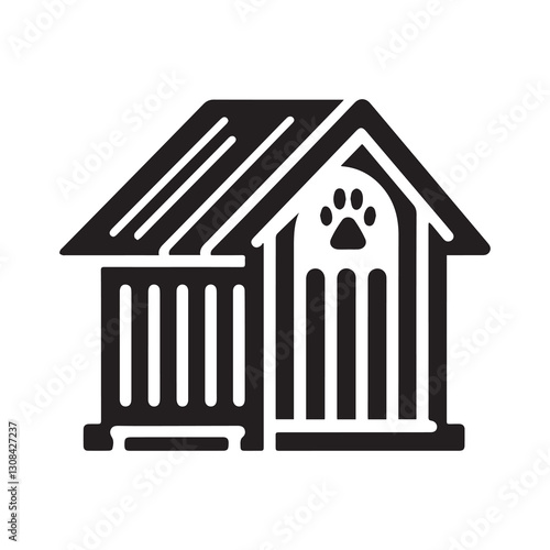  Simple Kennels Vector Icon – Vintage Logo & Retro Illustration