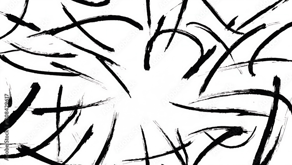 Fototapeta premium A Collection of Black & White Graphics