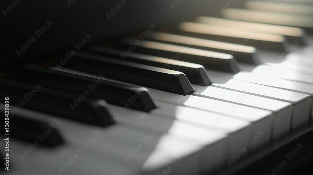 A Close Up Photo Shows Piano Keyboard Keys Up Close A Close Up Photo Shows Piano Keyboard Keys Up Close