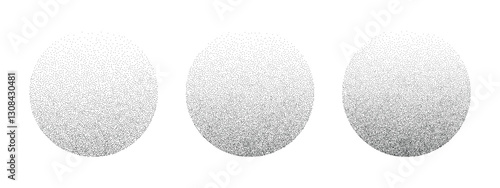 Noise gradient vector texture. Dotwork gradient pattern background. Black noise stipple dots. Sand grain effect. Abstract noise dotwork pattern. Gradient circles. Stochastic dotted grunge banner