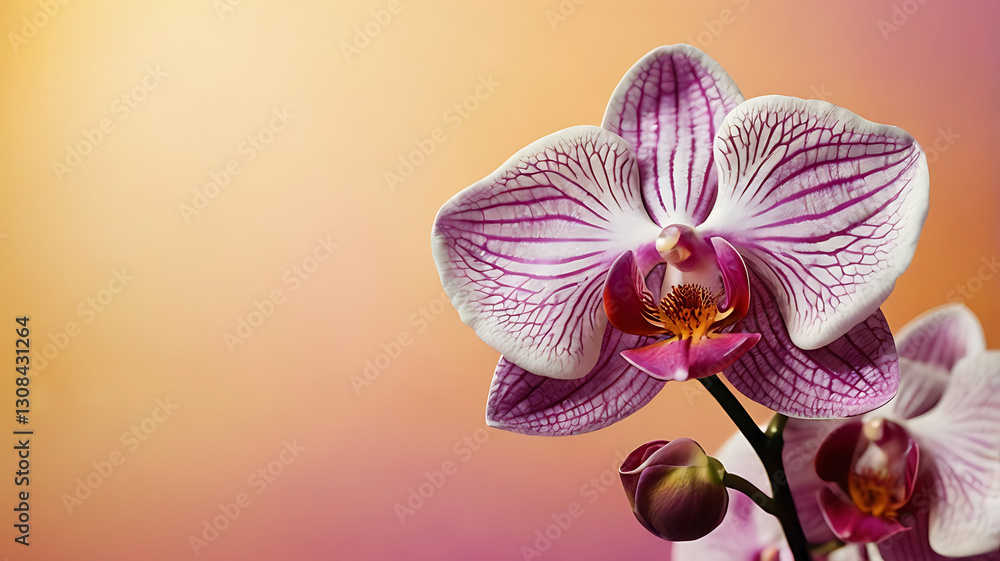 Fototapeta premium Vibrant Pink Orchid Blooms: Exotic Floral Beauty and Nature's Botanical Elegance