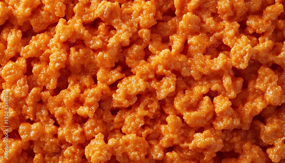 Close-up of orange, crumbly food texture. Close-up of orange, crumbly food texture.