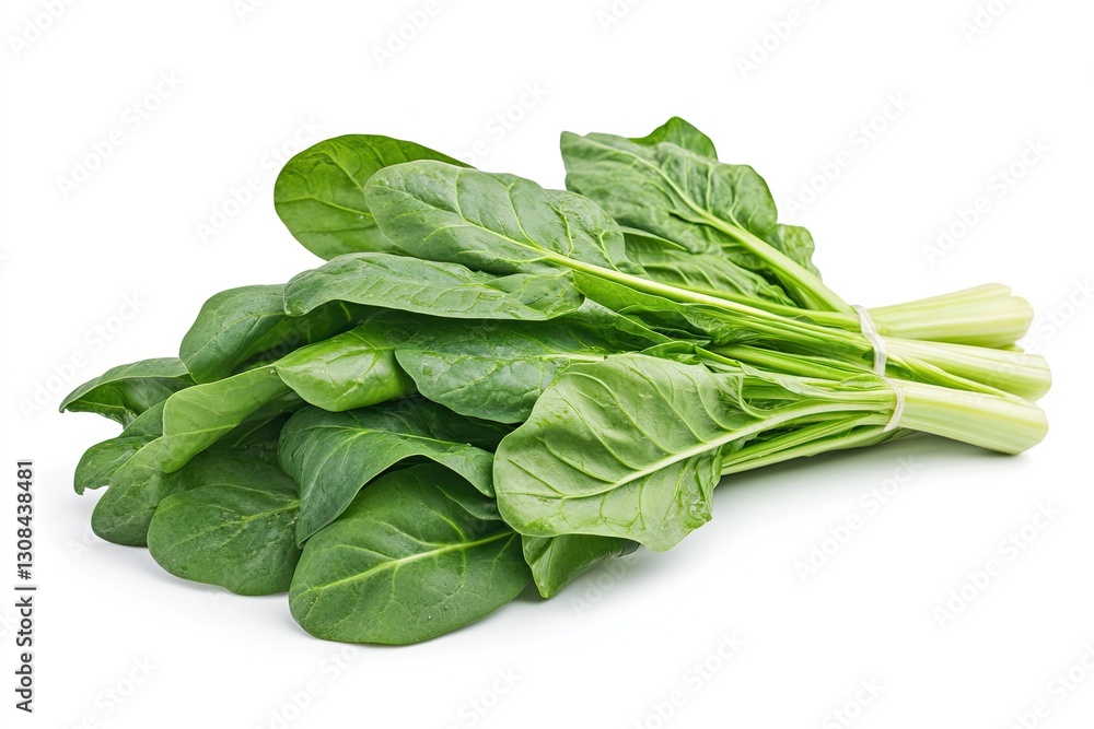 Steamed Chinese greens isolated on white background Steamed Chinese greens isolated on white background