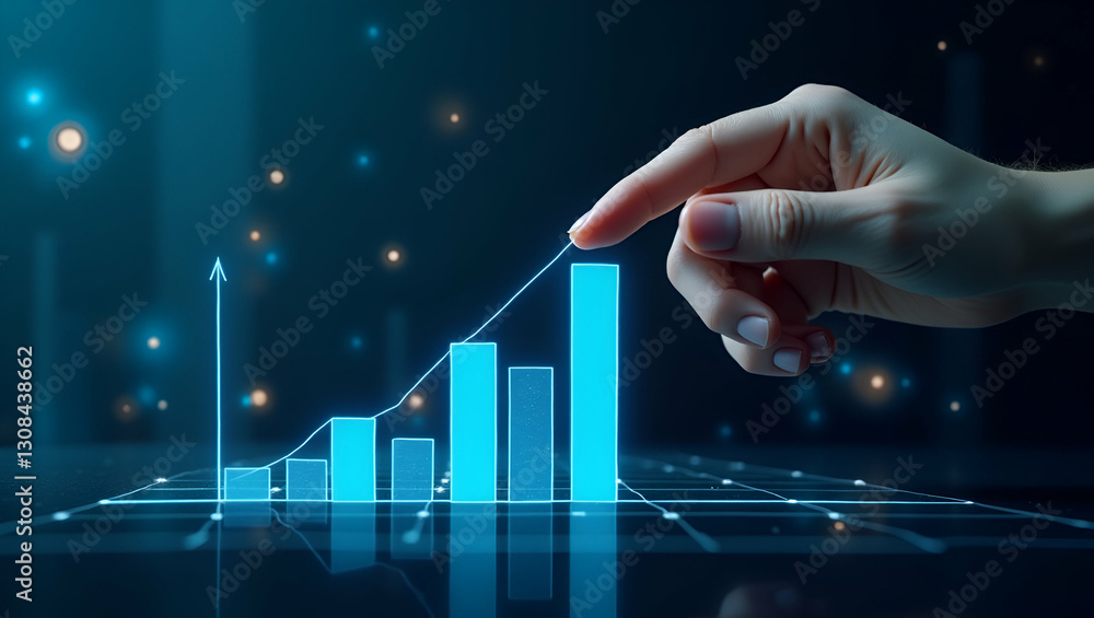 Professional selecting progress indicators and task completion in a digital workflow concept as Managing progress and task completion using a futuristic digital interface in Photo Stock Concept and Professional selecting progress indicators and task completion in a digital workflow concept as Managing progress and task completion using a futuristic digital interface in Photo Stock Concept and